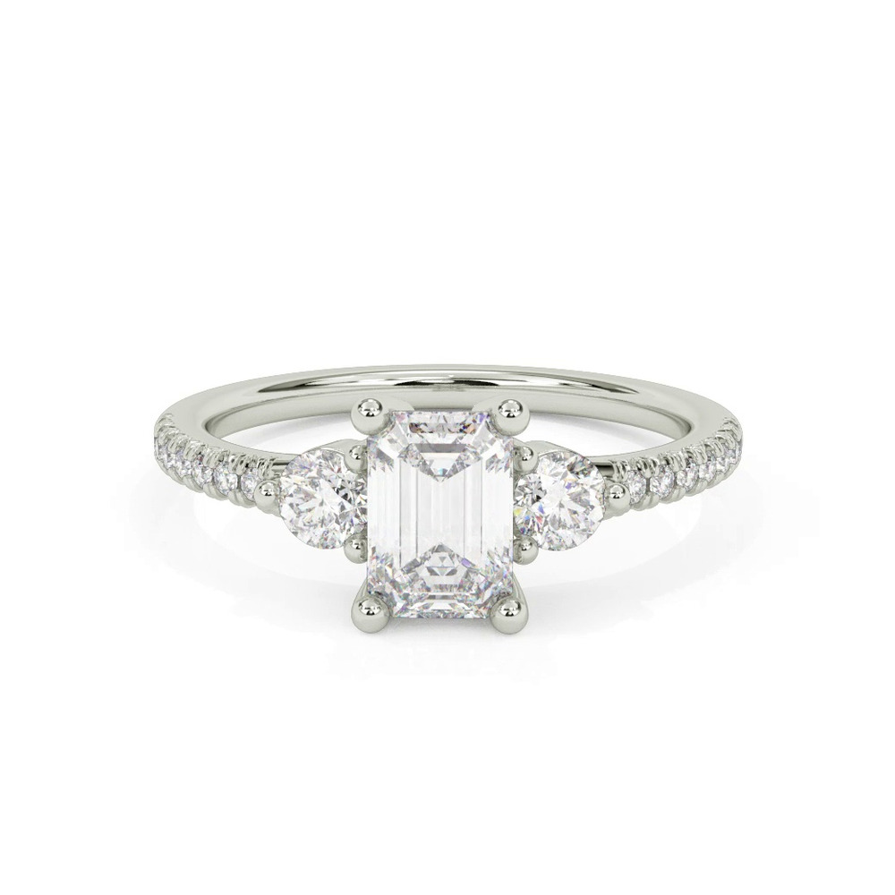 360 degree view of Brigitte Diamond Accent Engagement Ring