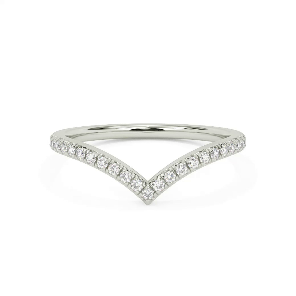 360 degree view of Brigitte Pavé Lab Diamond V-Band