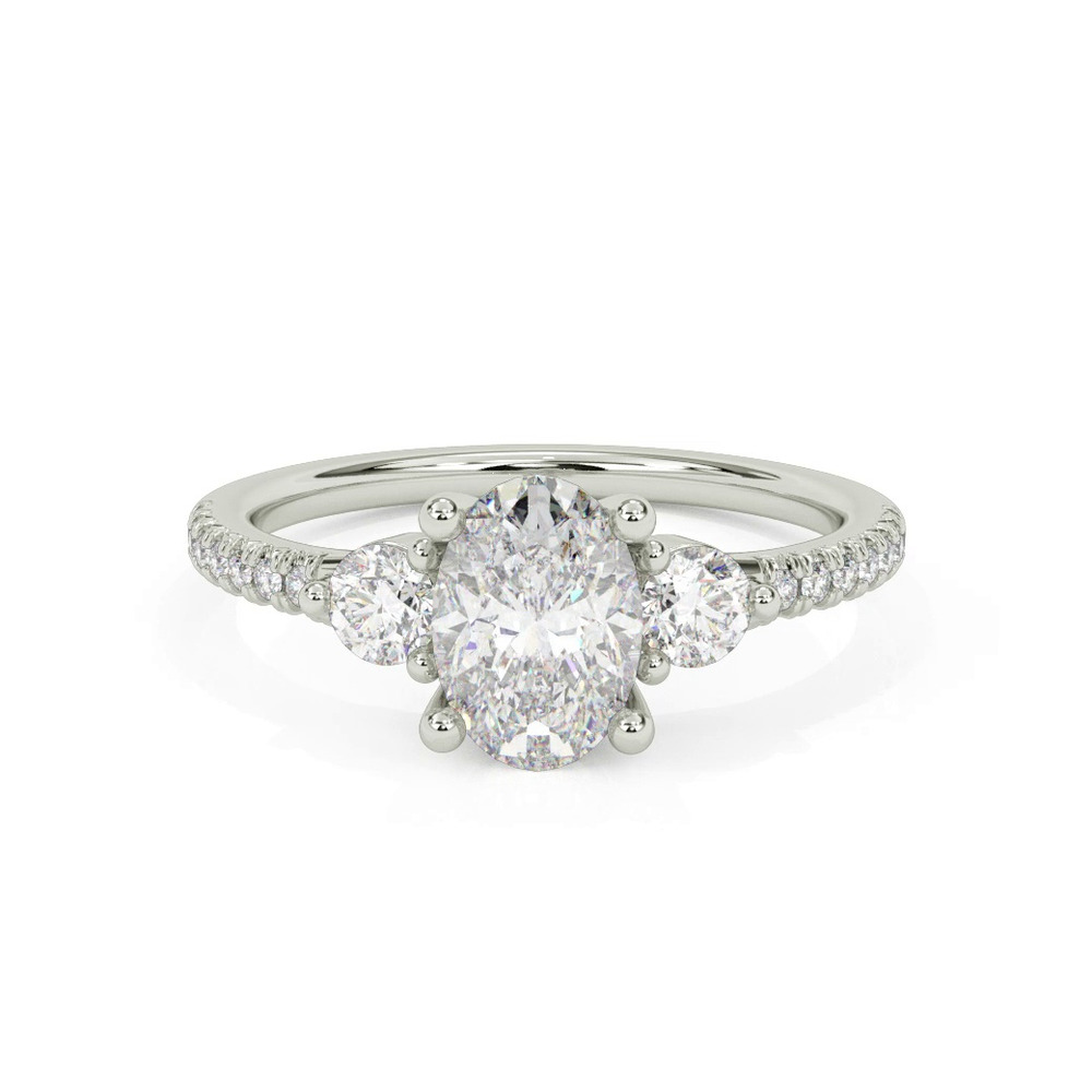 360 degree view of Brigitte Diamond Accent Engagement Ring
