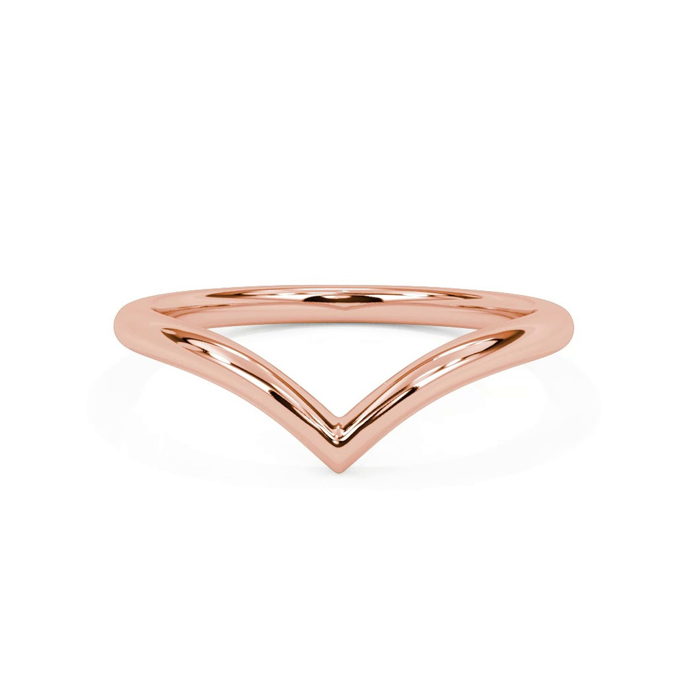 360 degree view of Candace High Polished Chevron Band
