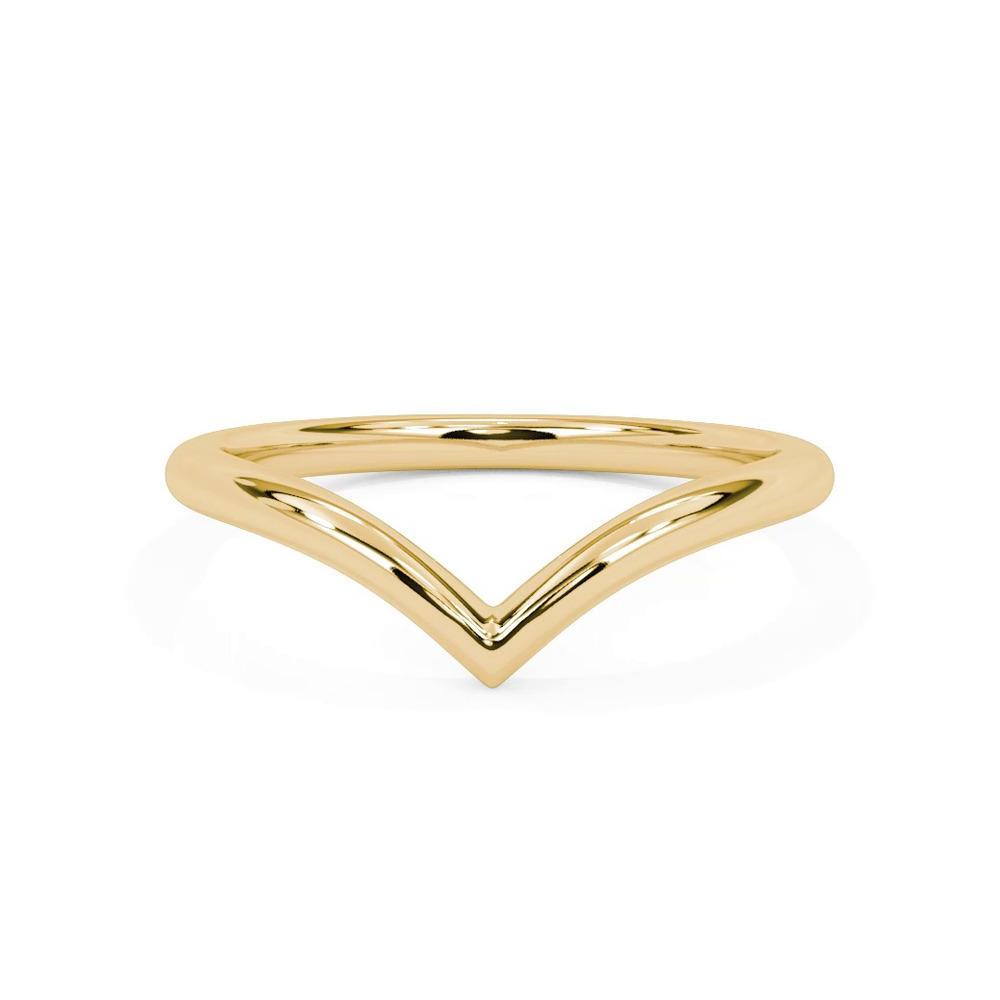 360 degree view of Candace High Polished Chevron Band