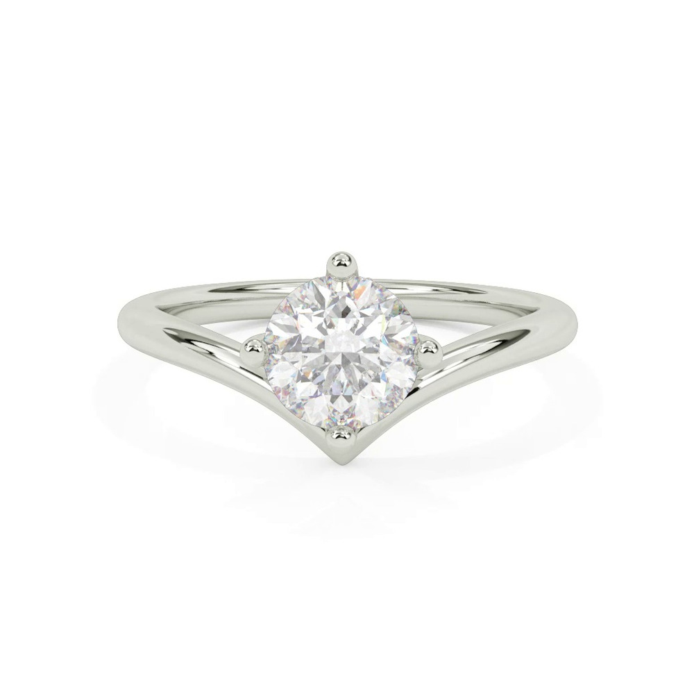 360 degree view of Candace Hidden Halo Chevron Engagement Ring