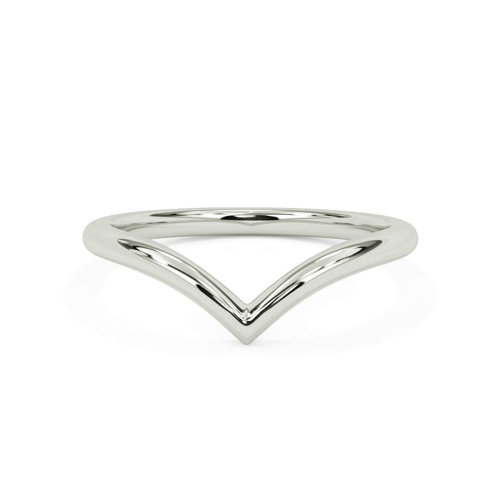 360 degree view of Candace High Polished Chevron Band