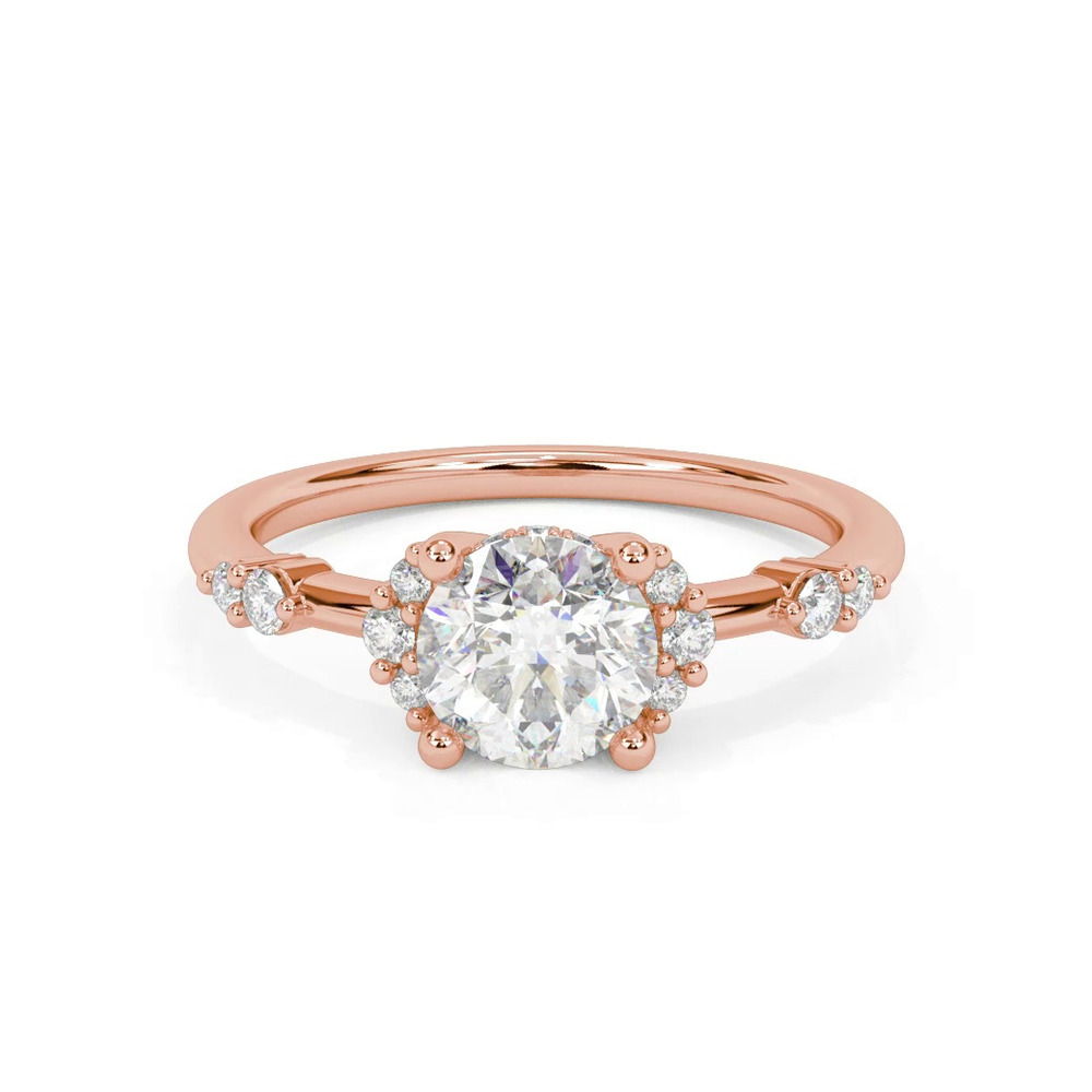 360 degree view of Dove Diamond Accent Engagement Ring