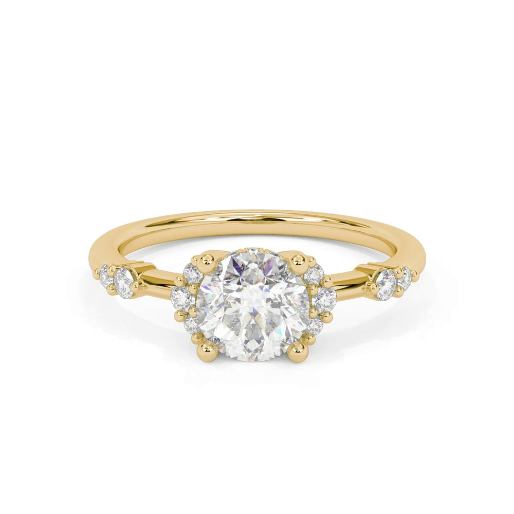 360 degree view of Dove Diamond Accent Engagement Ring