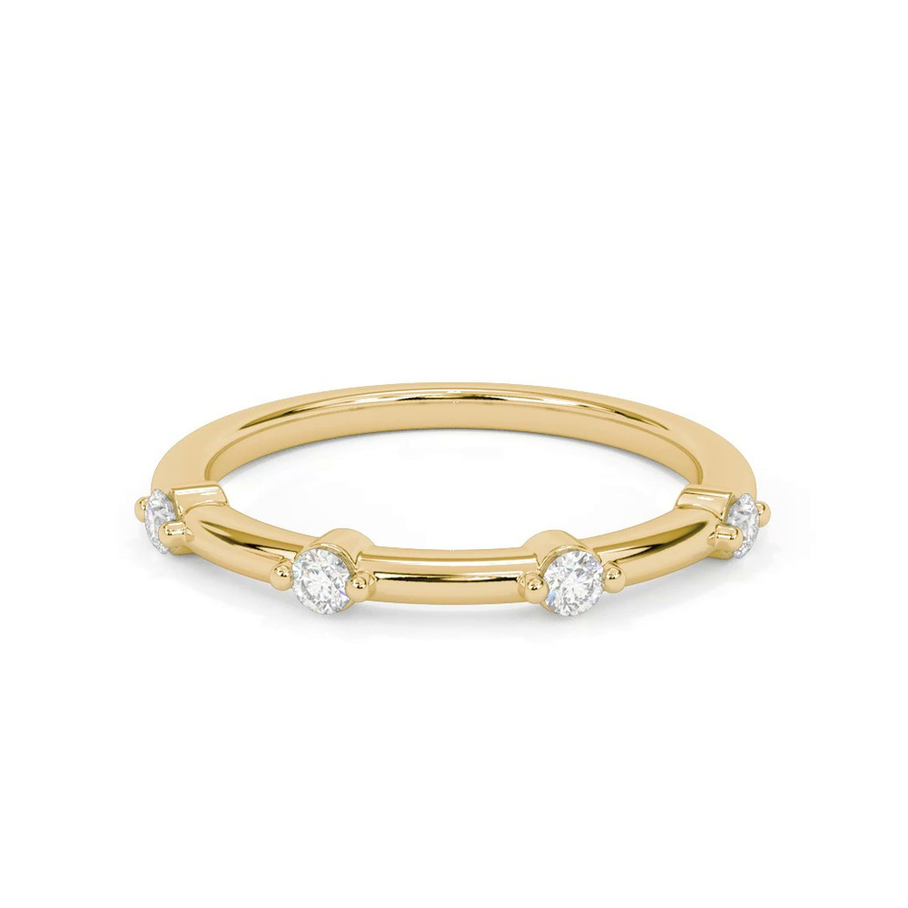 360 degree view of Daria Classic Diamond Wedding Band