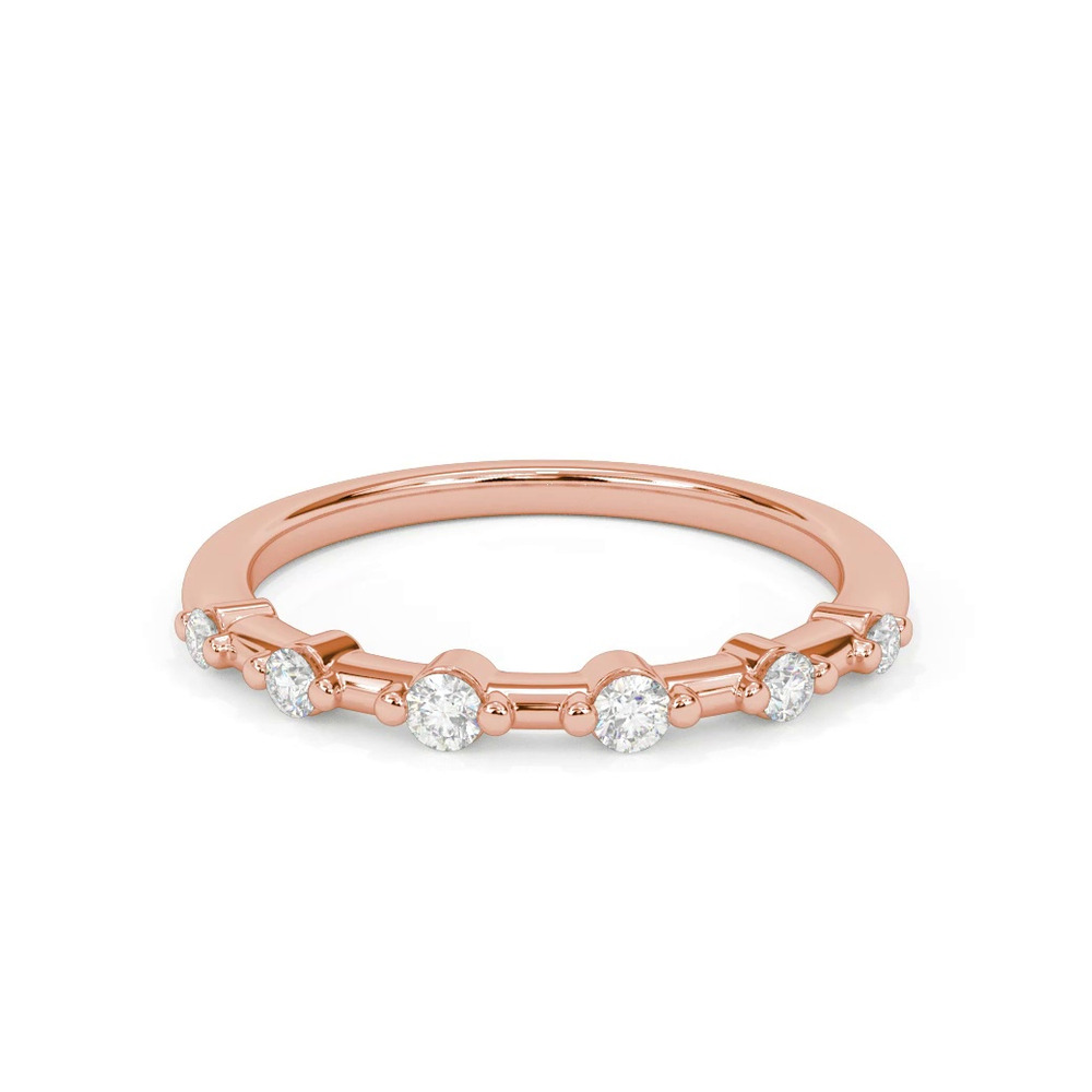 360 degree view of Courtney Spaced Diamond Wedding Band
