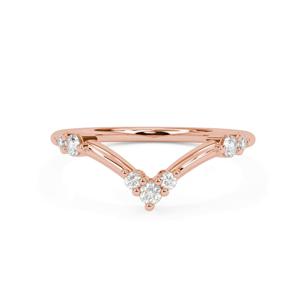 360 degree view of Shiloh Diamond Accent Chevron Band