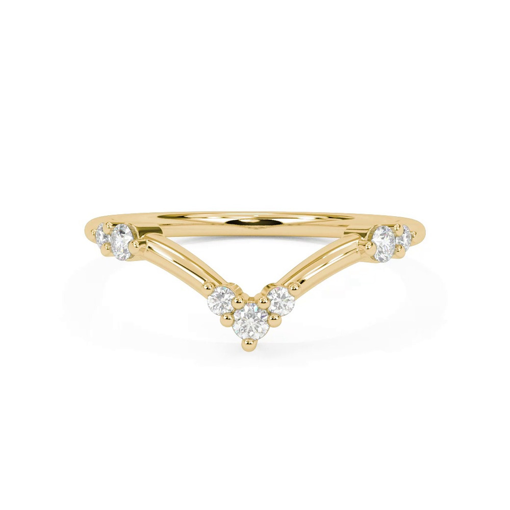 360 degree view of Shiloh Diamond Accent Chevron Band