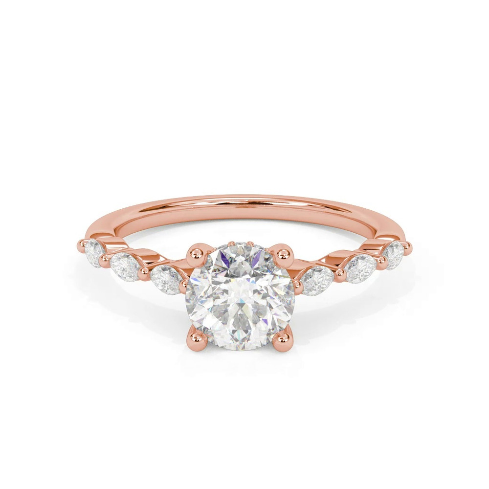 360 degree view of Betty Marquise Lab Diamond Engagement Ring