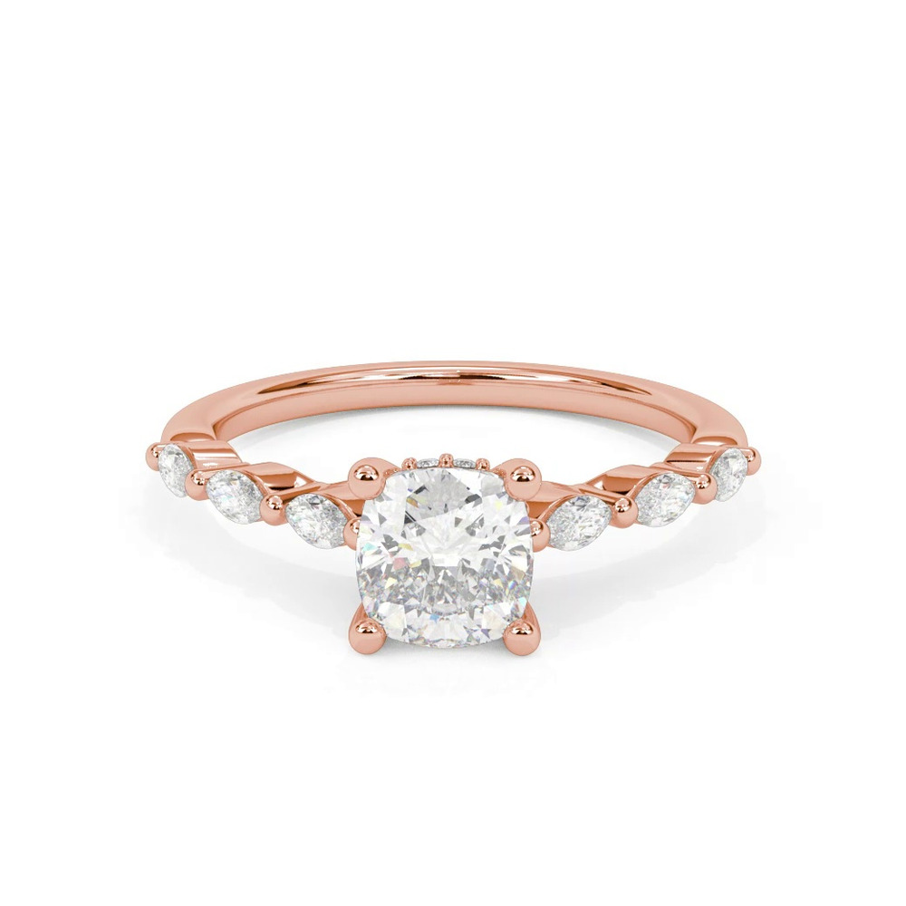 360 degree view of Betty Marquise Lab Diamond Engagement Ring