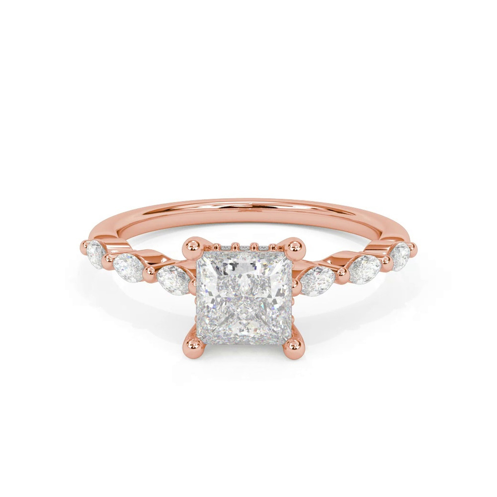 360 degree view of Betty Marquise Lab Diamond Engagement Ring