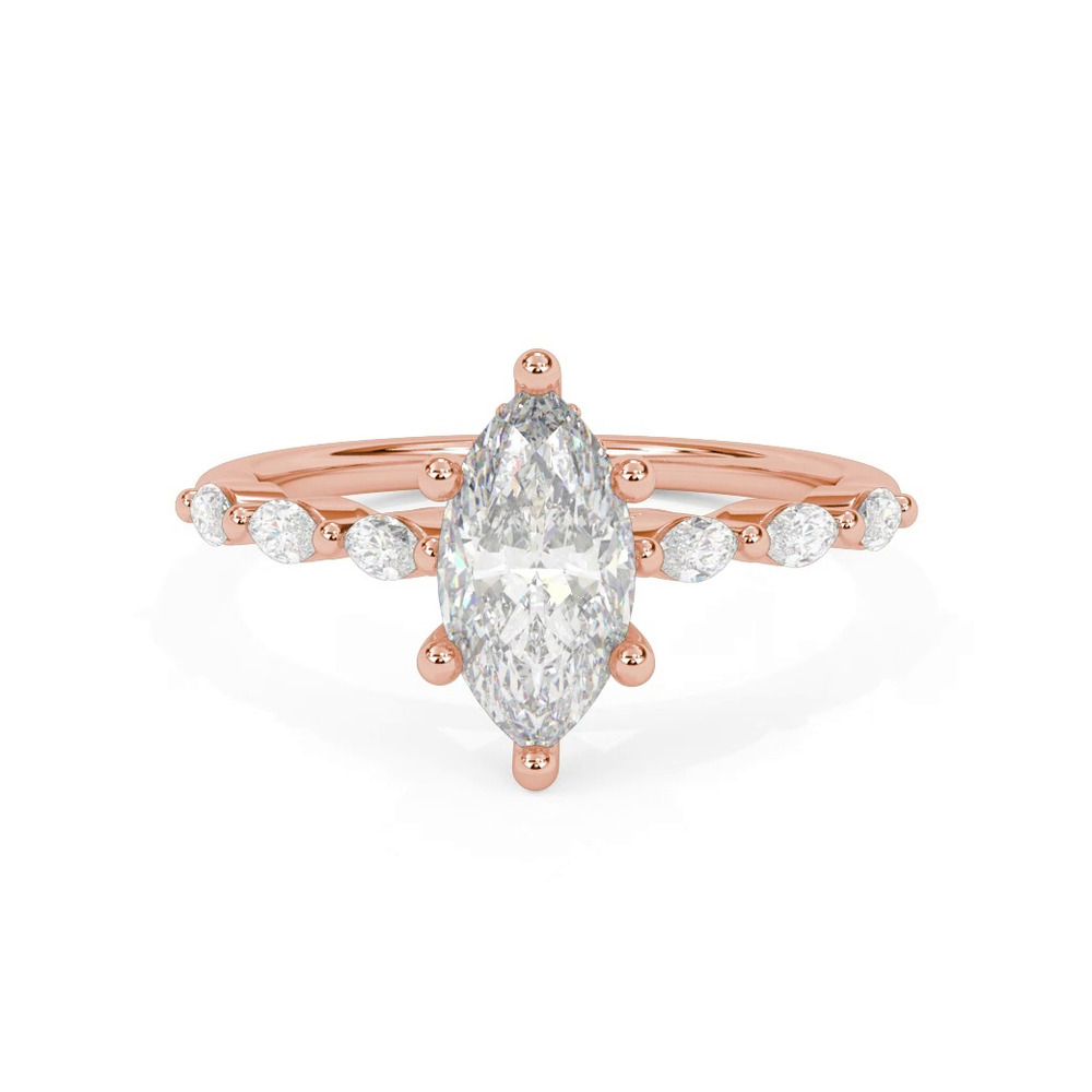 360 degree view of Betty Marquise Lab Diamond Engagement Ring