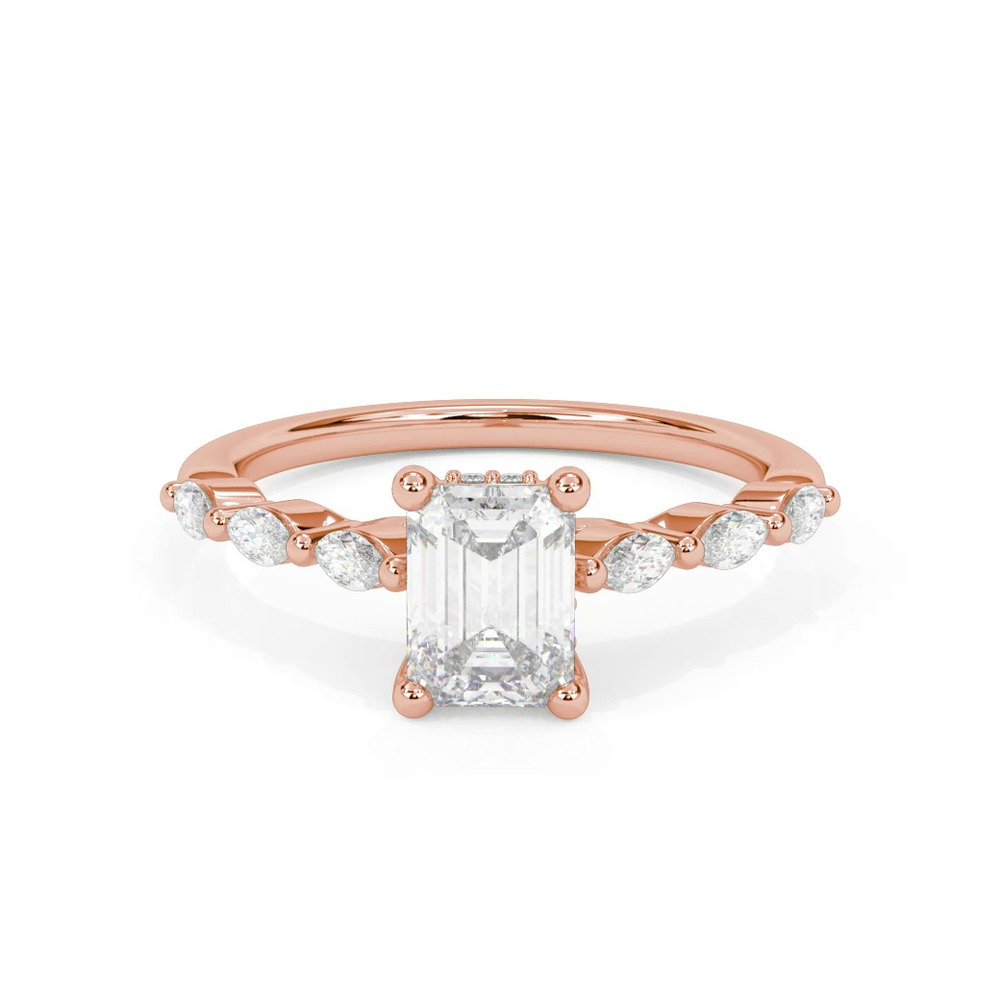 360 degree view of Betty Marquise Lab Diamond Engagement Ring