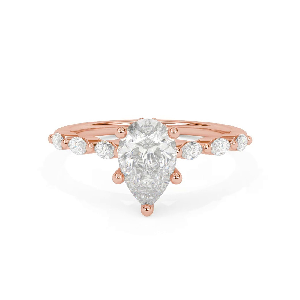 360 degree view of Betty Marquise Lab Diamond Engagement Ring