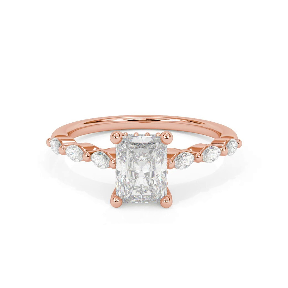 360 degree view of Betty Marquise Lab Diamond Engagement Ring