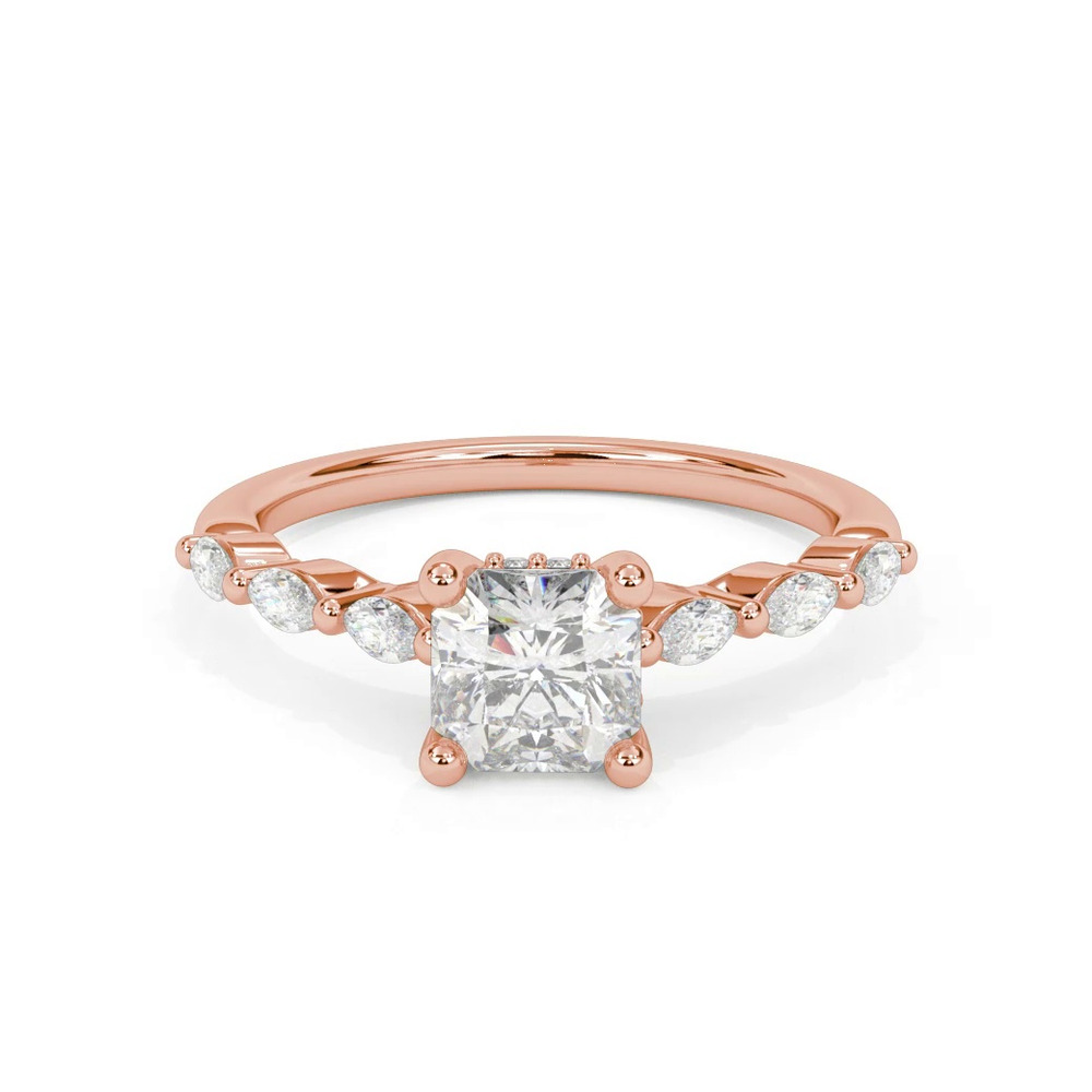 360 degree view of Betty Marquise Lab Diamond Engagement Ring