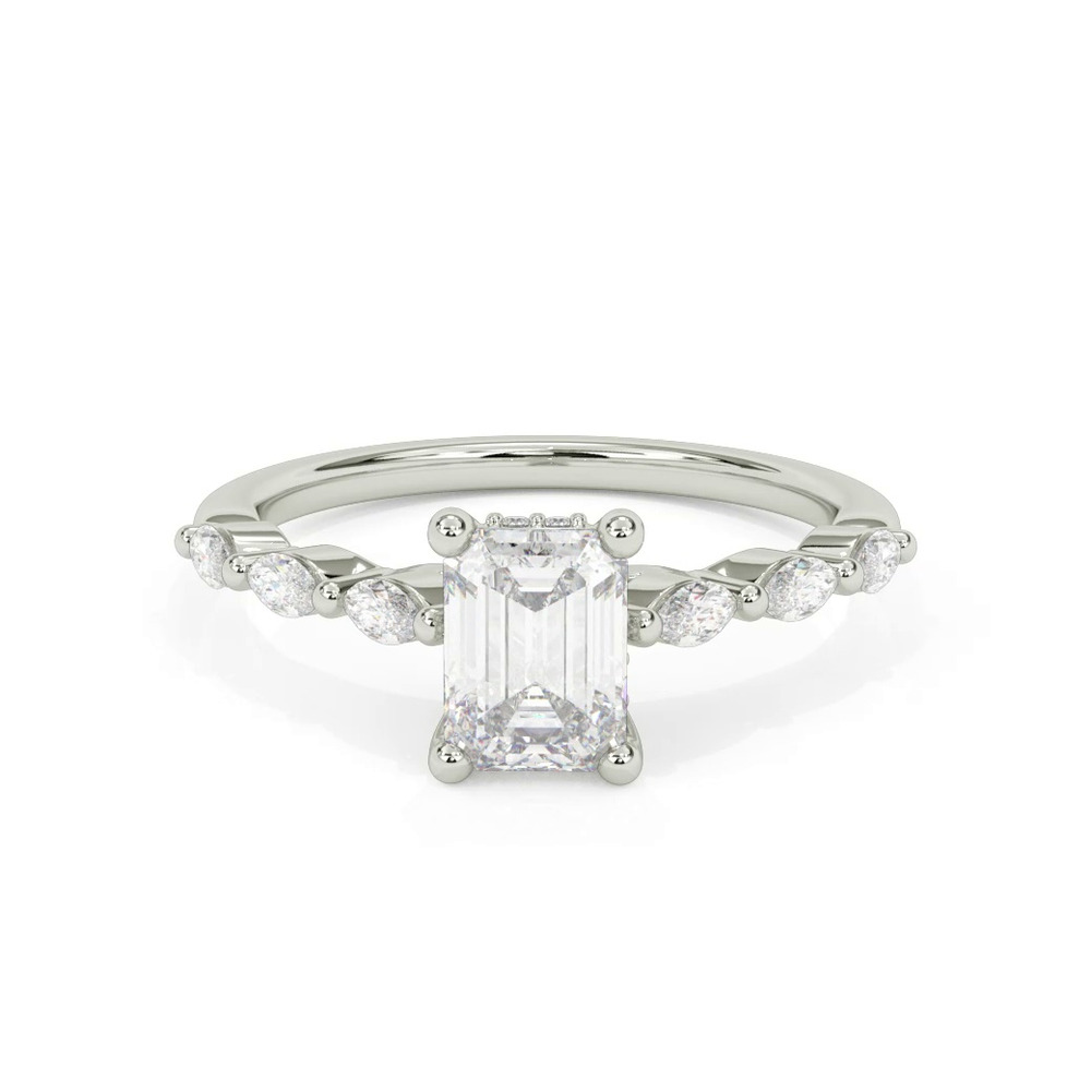 360 degree view of Betty Marquise Lab Diamond Engagement Ring