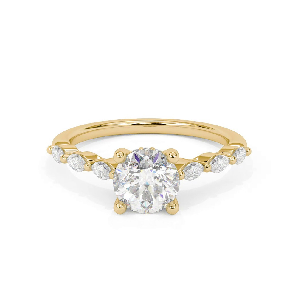 360 degree view of Betty Marquise Lab Diamond Engagement Ring