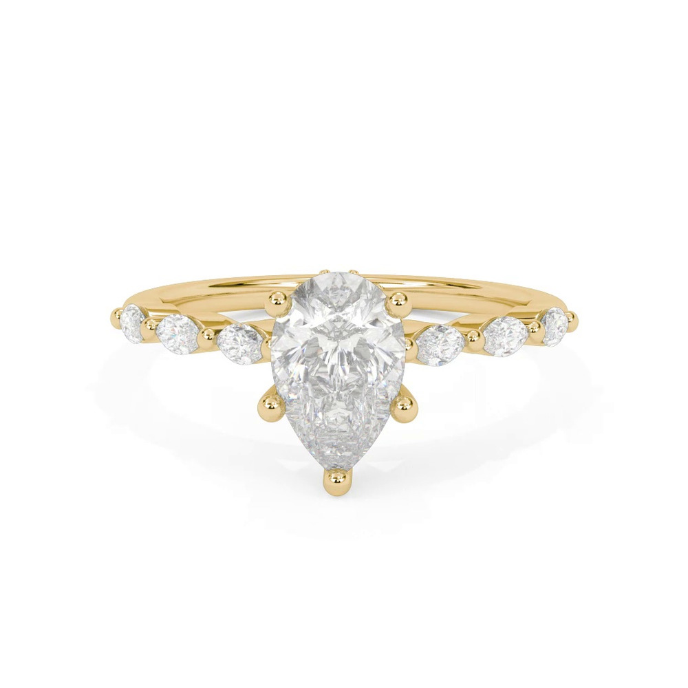 360 degree view of Betty Marquise Lab Diamond Engagement Ring