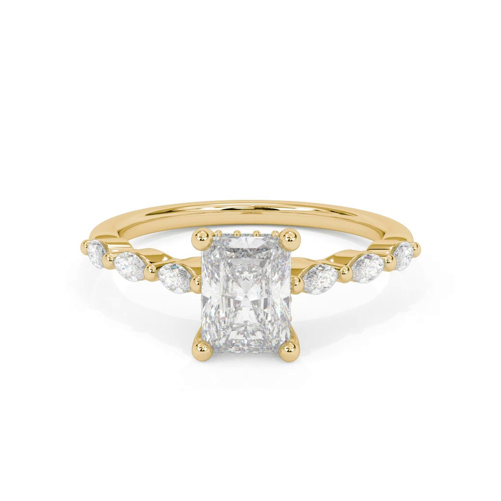 360 degree view of Betty Marquise Lab Diamond Engagement Ring