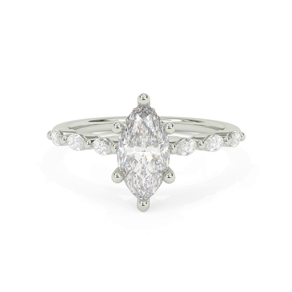 360 degree view of Betty Marquise Lab Diamond Engagement Ring