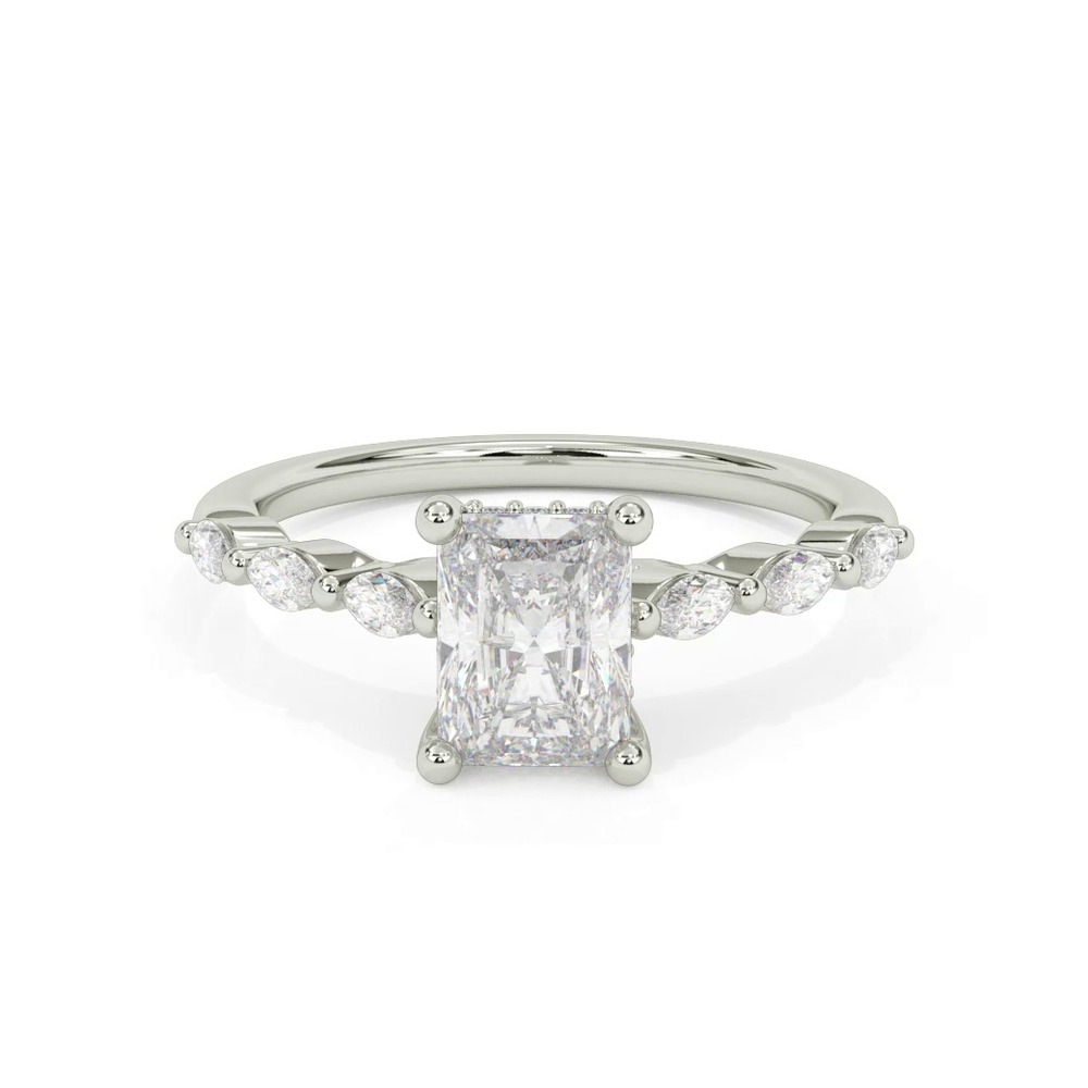 360 degree view of Betty Marquise Lab Diamond Engagement Ring