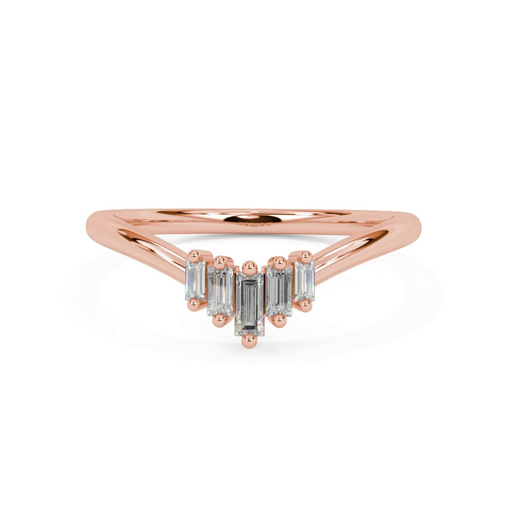 360 degree view of Yasmin Baguette Diamond V-Band