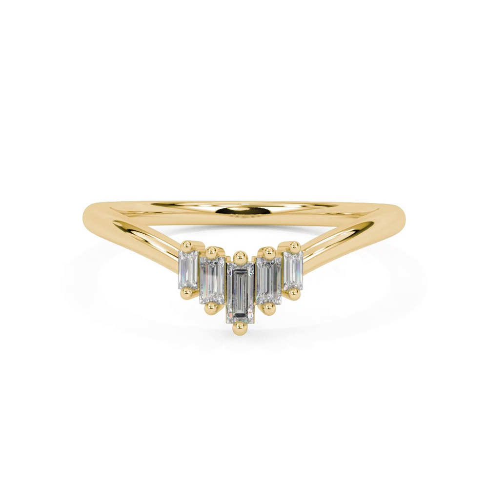360 degree view of Yasmin Baguette Diamond V-Band