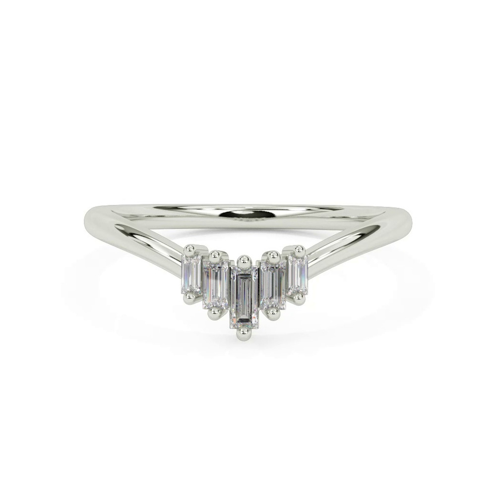 360 degree view of Yasmin Baguette Diamond V-Band