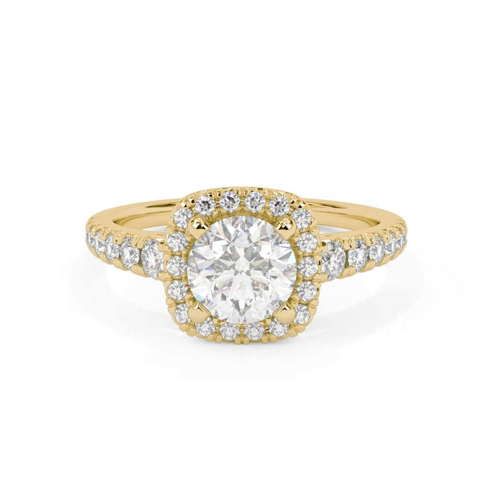 360 degree view of Raven Classic Halo Engagement Ring