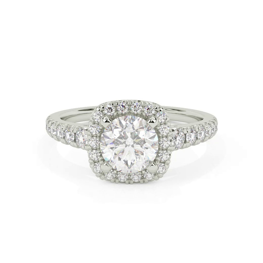 360 degree view of Raven Classic Halo Engagement Ring