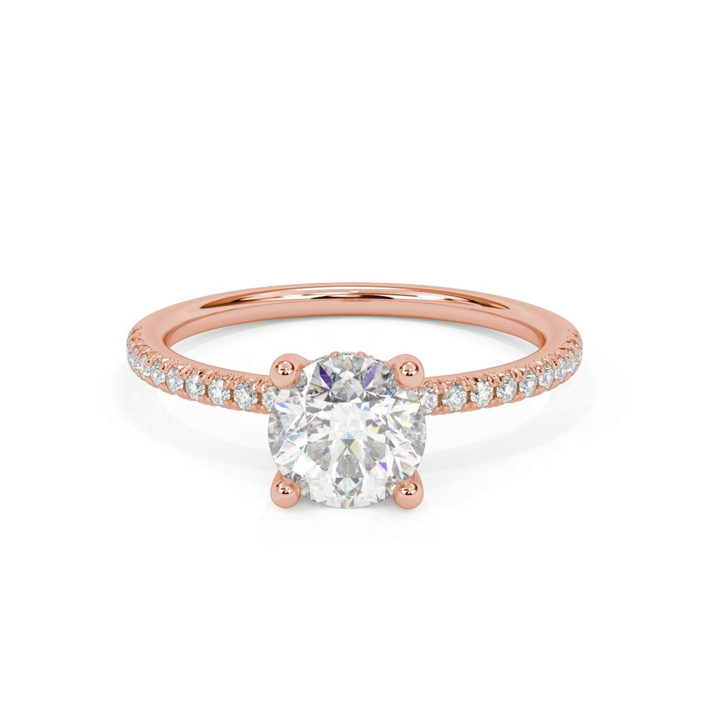 360 degree view of Greta Hidden Halo Engagement Ring