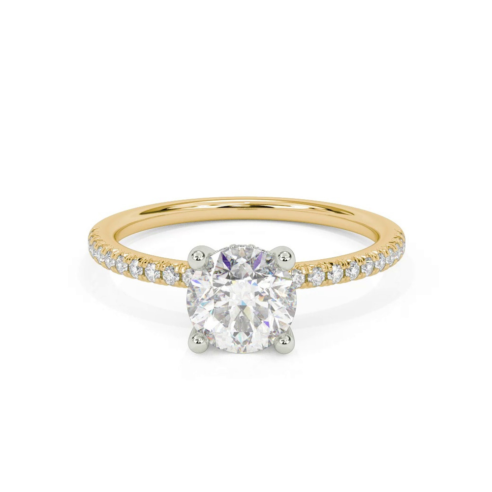 360 degree view of Greta Two-Tone Hidden Halo