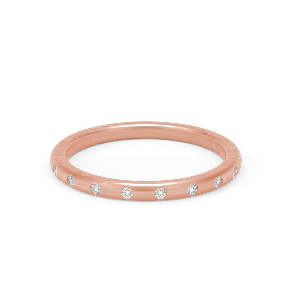 360 degree view of Alondra Brushed Finish Diamond Band