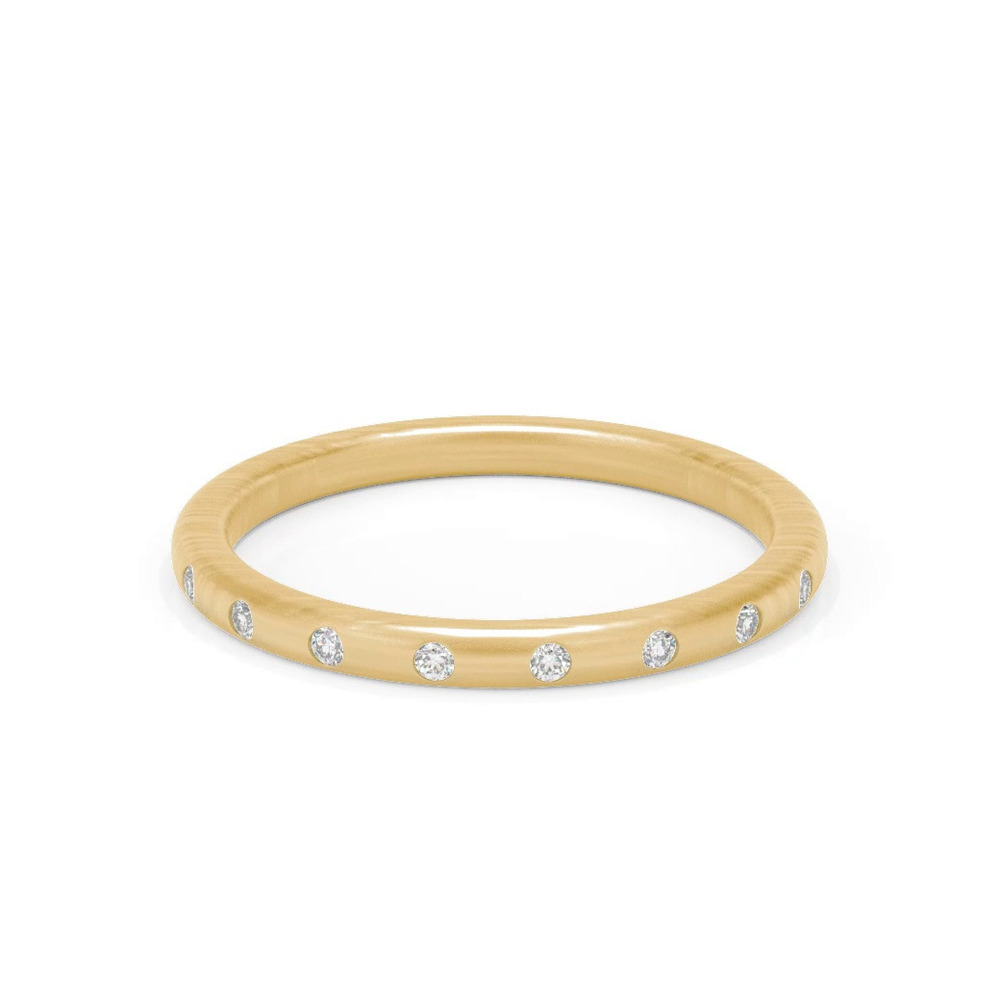 360 degree view of Alondra Brushed Finish Diamond Band