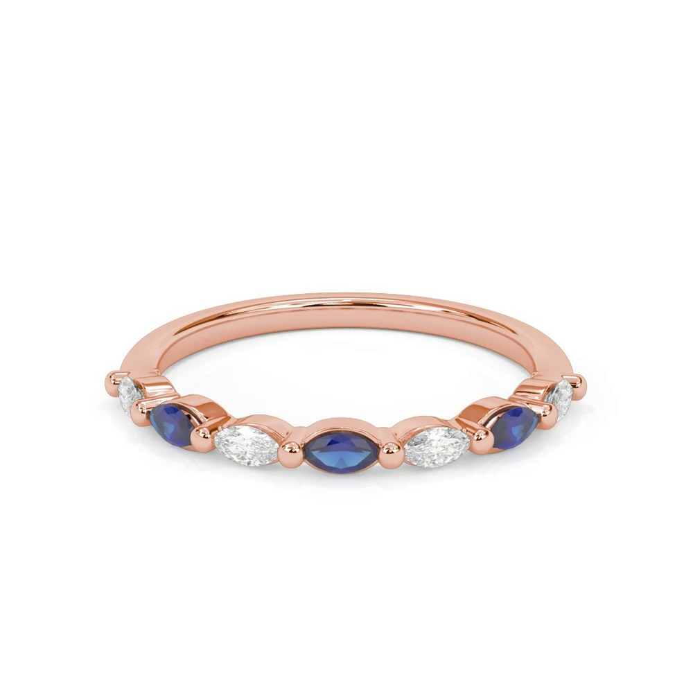 360 degree view of Ophelia Sapphire Accent Band