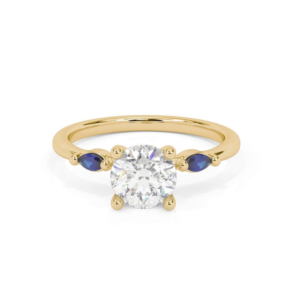 360 degree view of Ophelia Sapphire Accent Engagement Ring