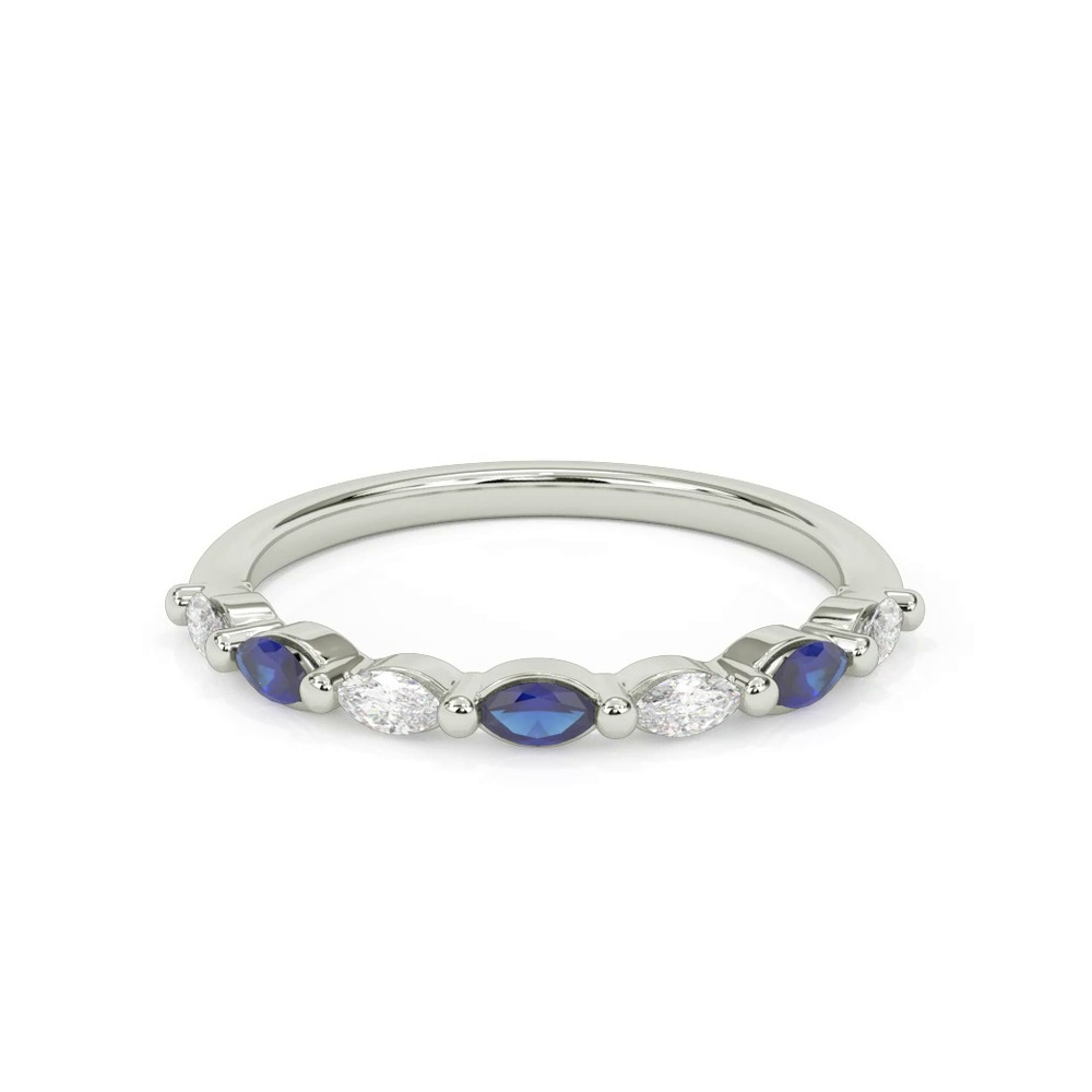 360 degree view of Ophelia Sapphire Accent Band