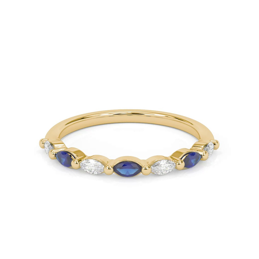 360 degree view of Ophelia Sapphire Accent Band