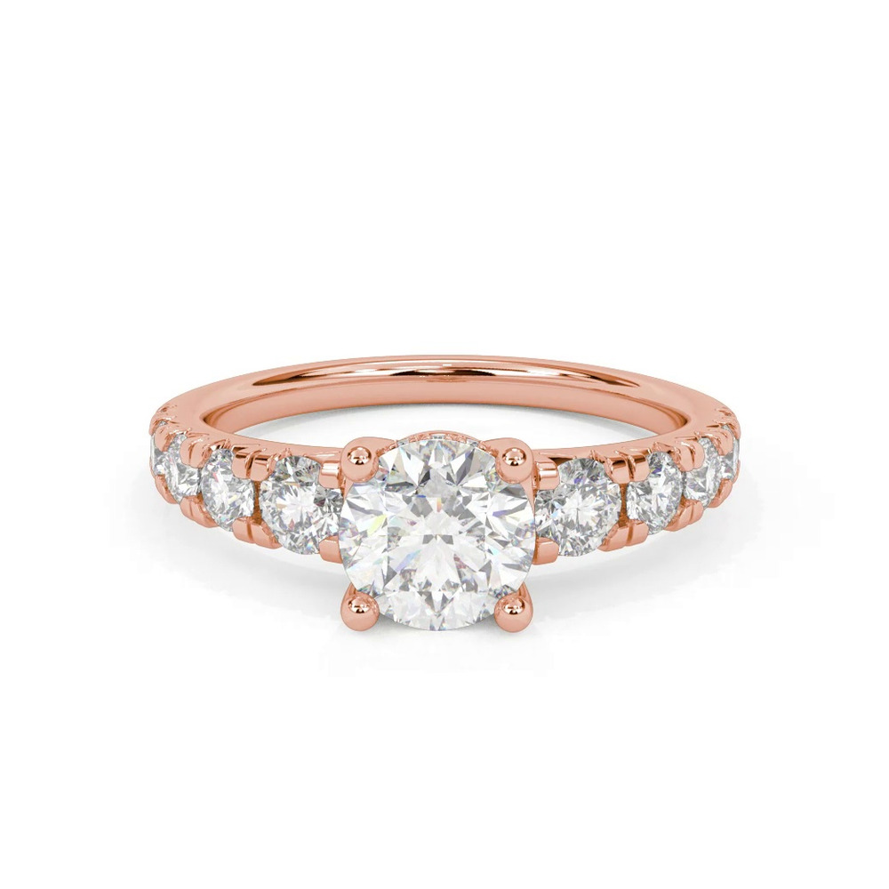 360 degree view of Trixie Hidden Halo Engagement Ring