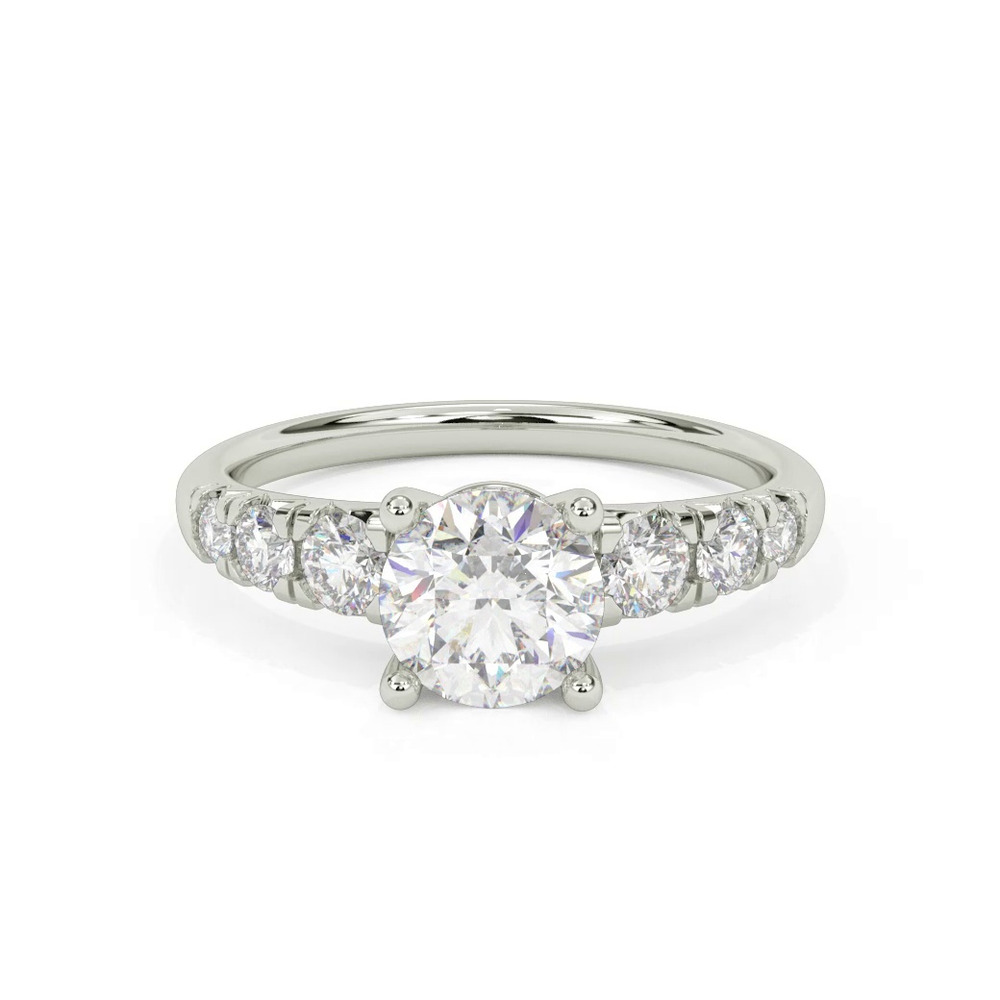 360 degree view of Cressida North-South Hidden Halo Engagement Ring