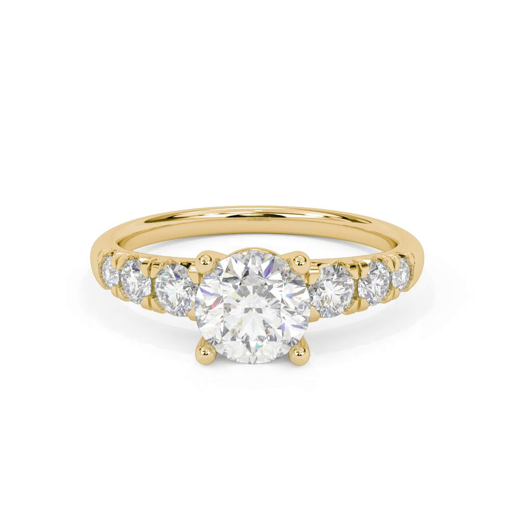 360 degree view of Cressida North-South Hidden Halo Engagement Ring