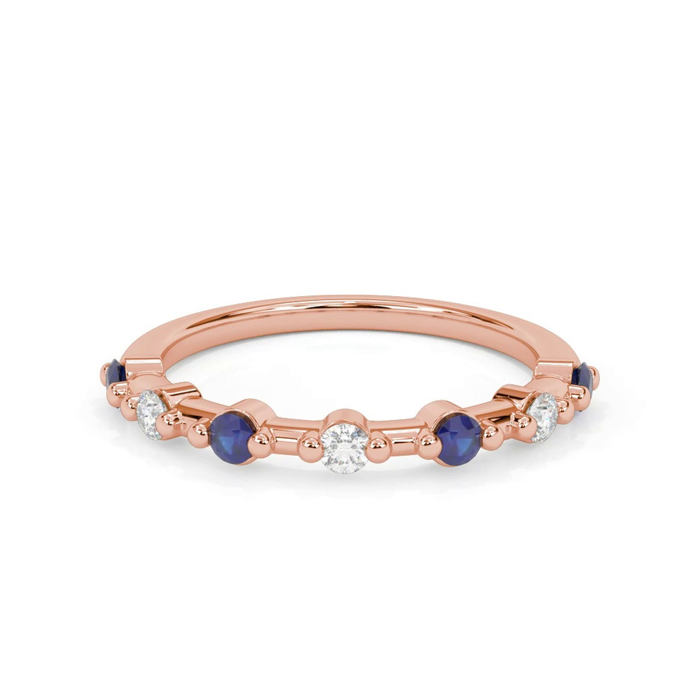 360 degree view of Zina Sapphire Accent Band
