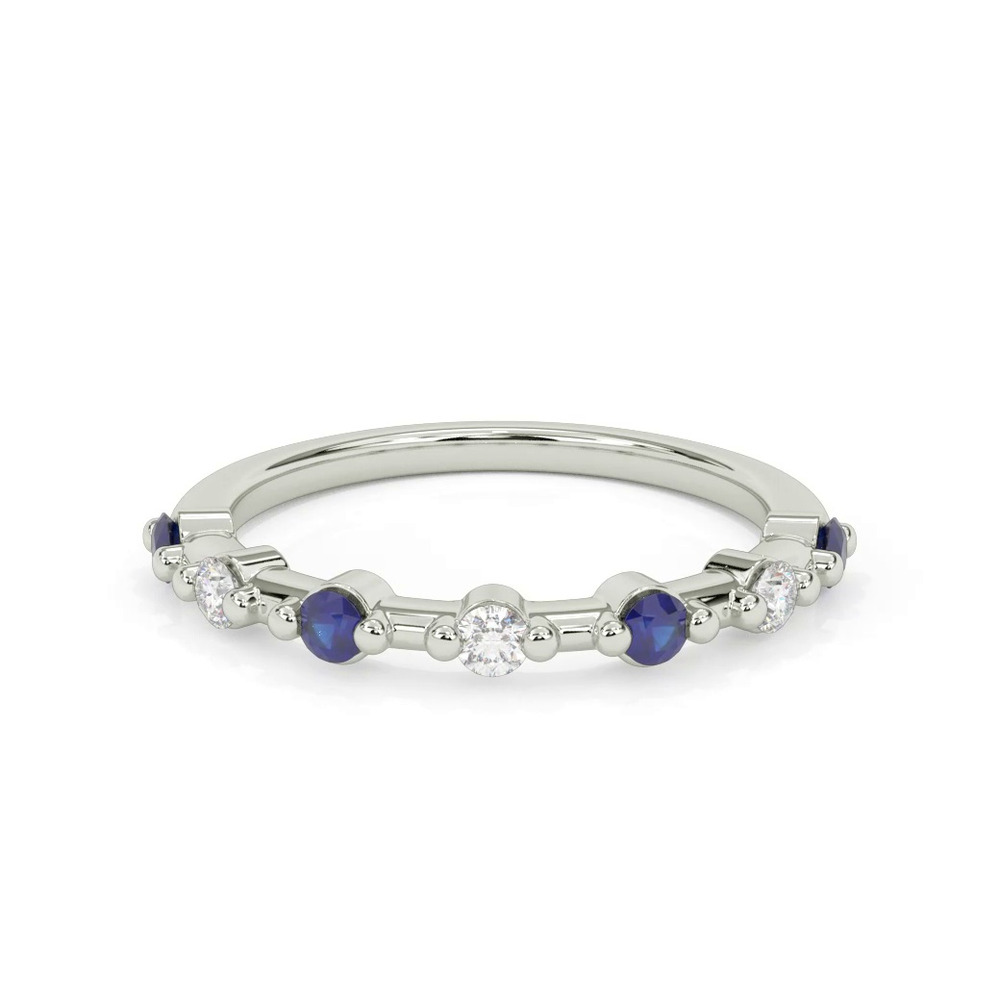 360 degree view of Zina Sapphire Accent Band