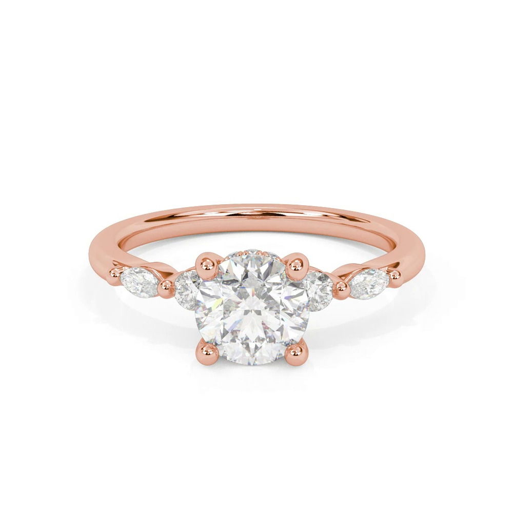 360 degree view of Deirdre Hidden Halo Engagement Ring
