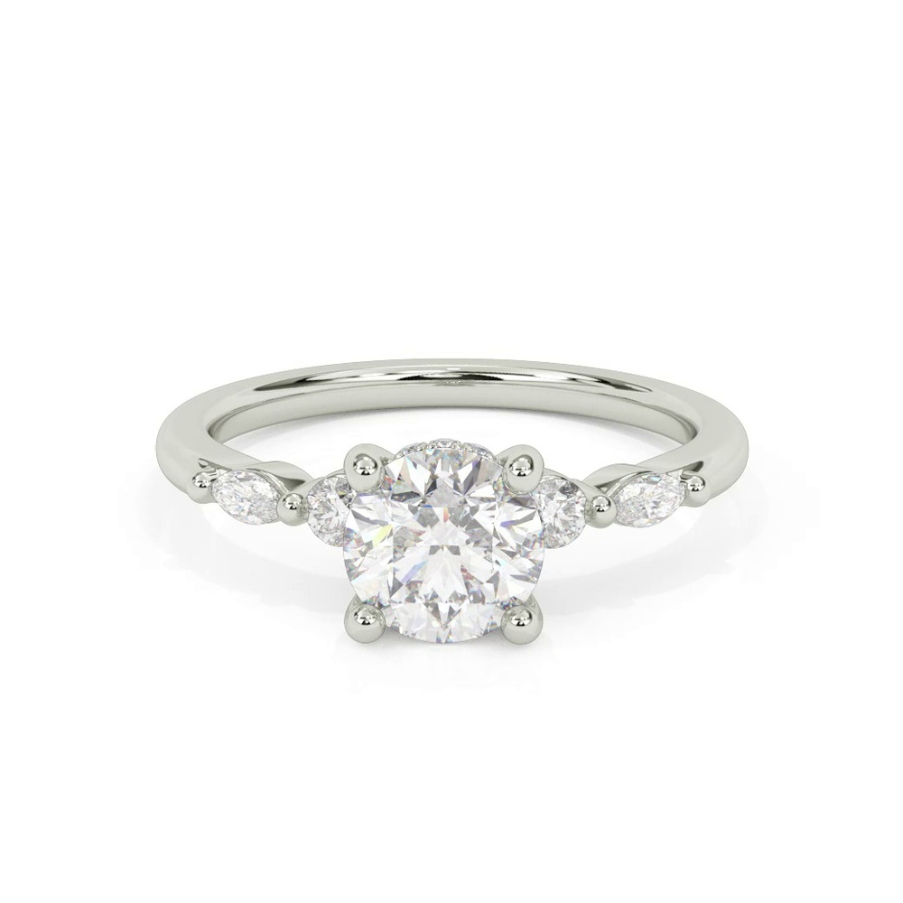 360 degree view of Deirdre Hidden Halo Engagement Ring