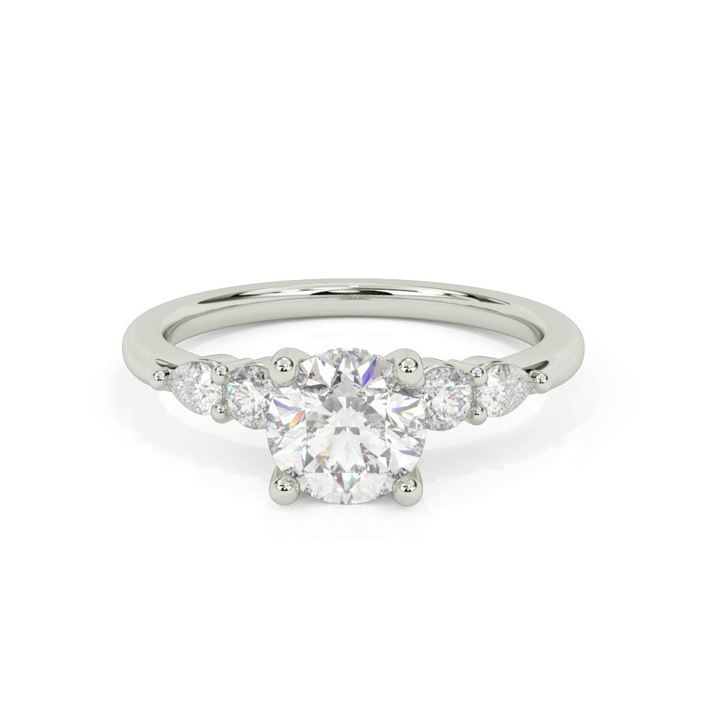 360 degree view of Shauna Hidden Halo Engagement Ring