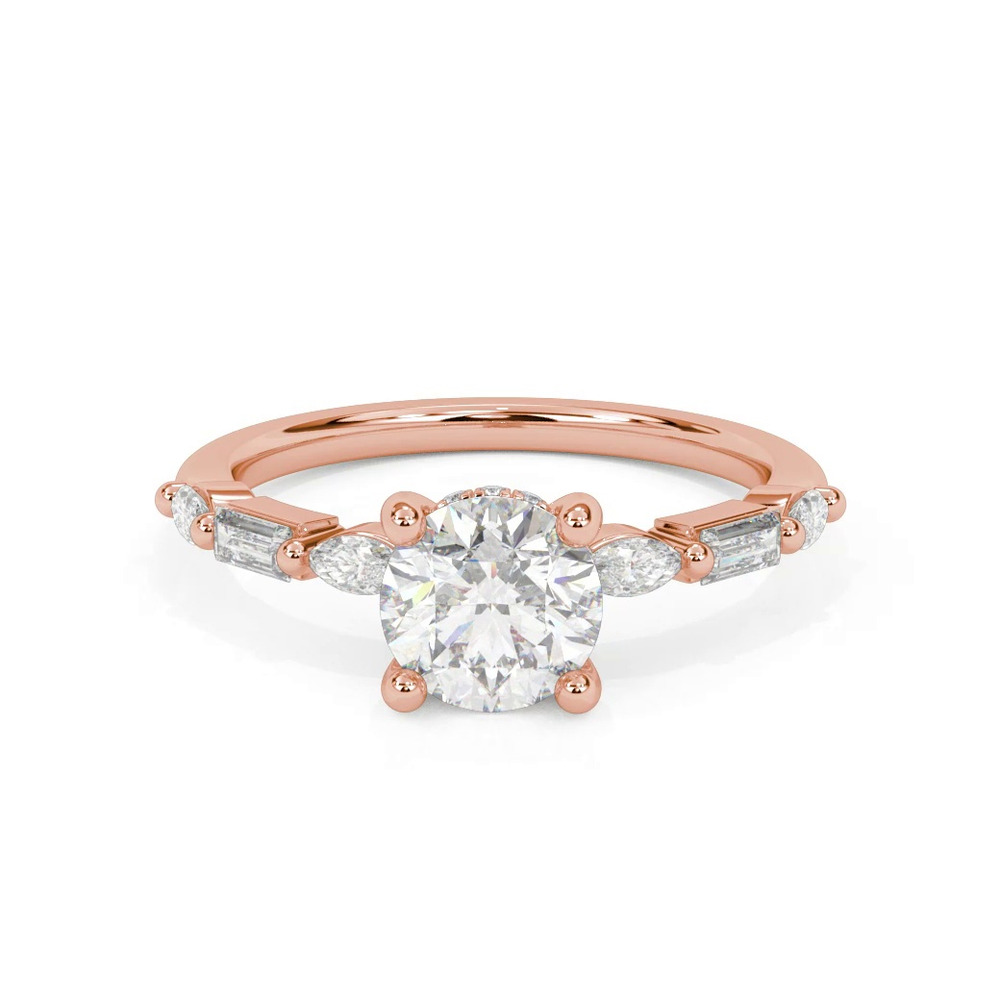 360 degree view of Lavinia Hidden Halo Engagement Ring