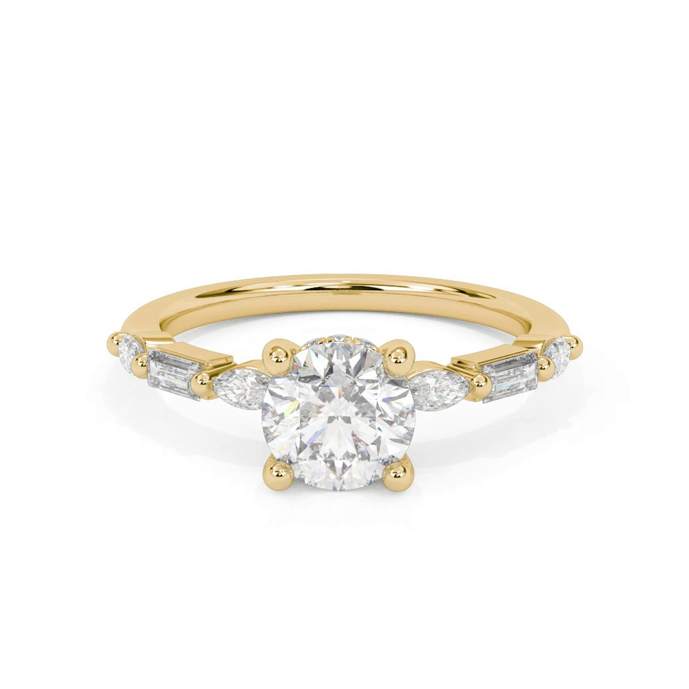 360 degree view of Lavinia Hidden Halo Engagement Ring